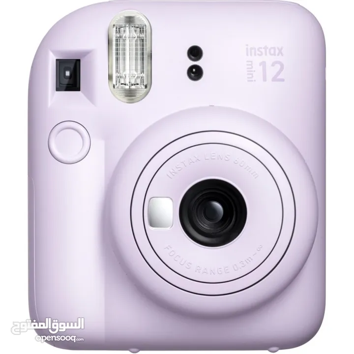 Fujifilm Instax Mini 12 Camera كاميرا تصوير فورية متوفرة باللون البنفسجي و الزهري و الازرق