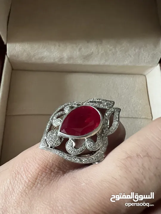 Ruby diamond ring for women