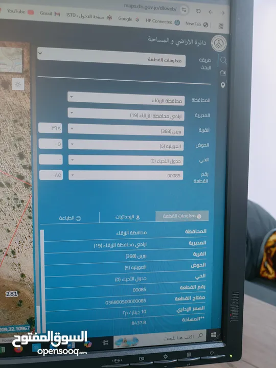 قطعة ارض للبيع محافظة الزرقاء بيرين العويليه مساحة 9 دونمات على القوشان