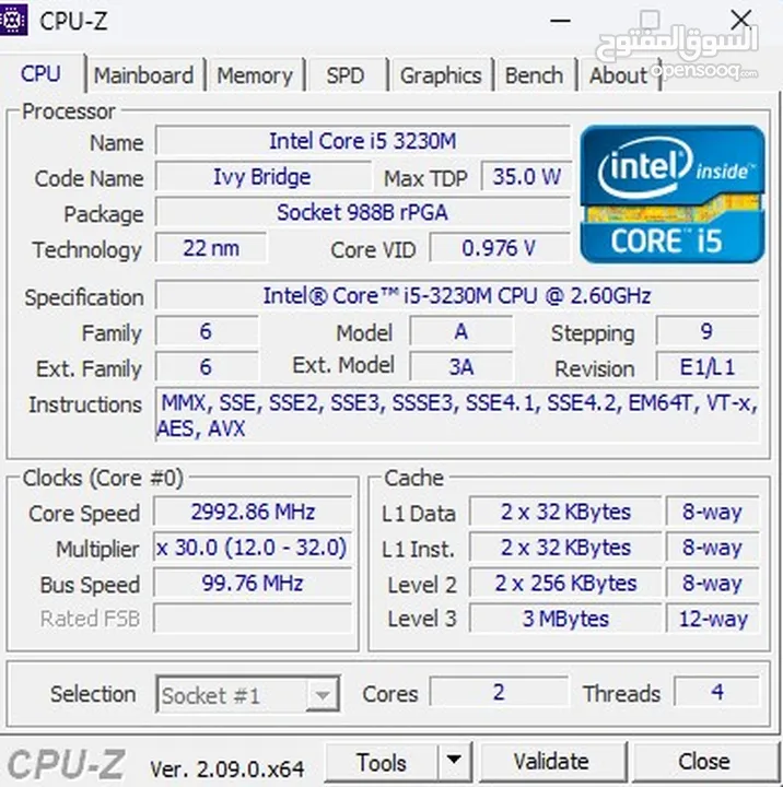 Lenovo i5 3th gen / GPU 8GB / 16GB Ram / 480GB SSD لابتوب مجدد + شنطة + ماوس و كيبورد