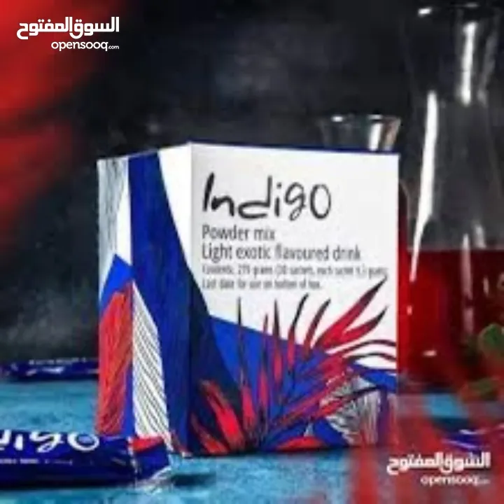 مشروب طاقة Indigo جديد طبيعي 100 % مشروب طاقة أنديغو الأصلي بوكس كامل 30 كيس بسعر منافس