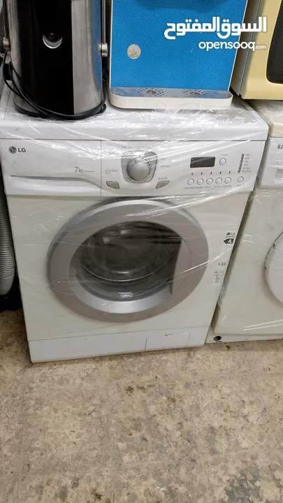 غسالات فل اتوماتيك 7ك بوش ألماني وAEGأمريكي وسامسونج وإل جي كوري لون أبيض عالفحص٫موجودات بالبقعة