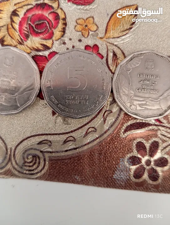 3 عملات اسرائيلية من سنة الكورونا نادرة الواحدة ب 400 والثلاث ب 1000