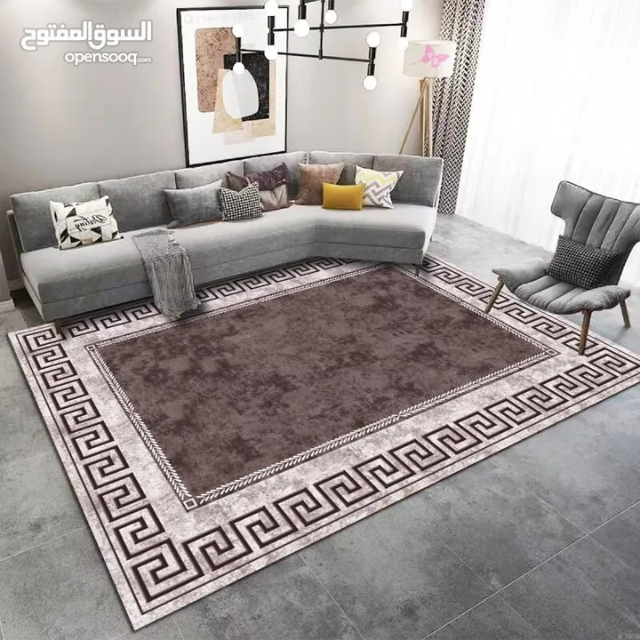 سجاد 3D مودرن مانع للانزلاق حجم كبير