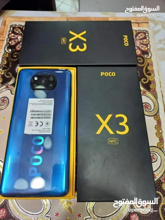 مستعمل وكاله poco X3  Nfc رام 6 والإضافة جيجا 128 أغراضة الأصلية متوفر توصيل