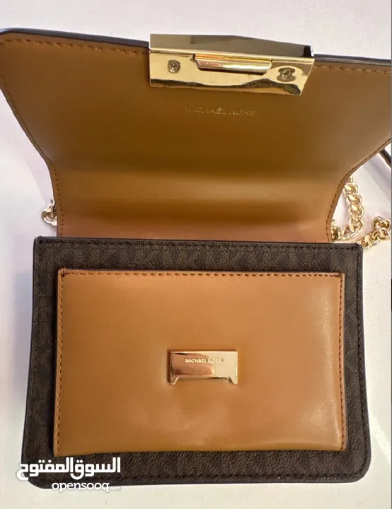 Jade large logo and leather cross body bag
