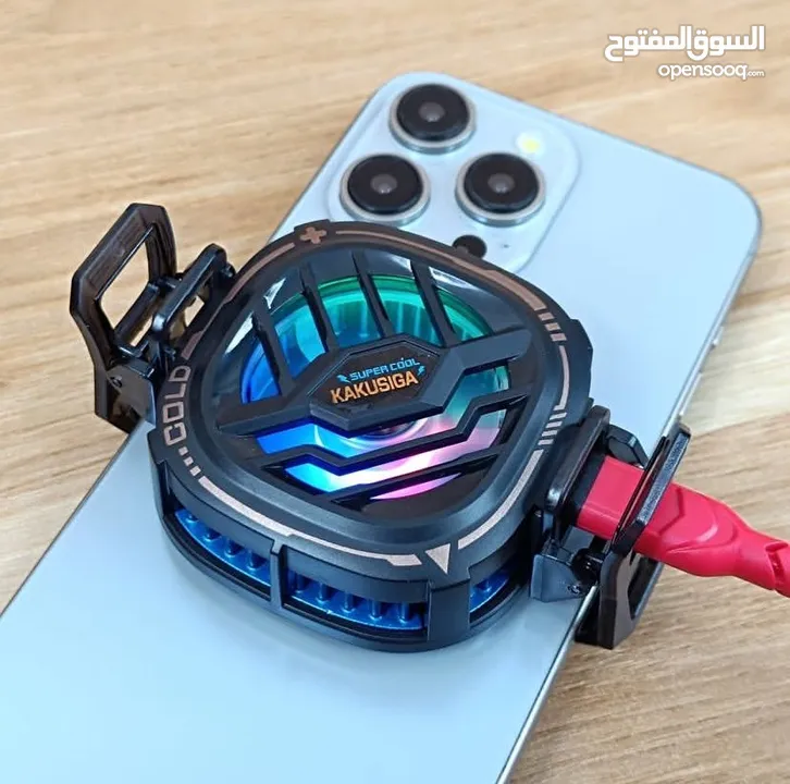 بتلعب على موبايلك او ايبادك  بصير نار مروحة تبريد مائي للموبايل او الايباد مع اضائه