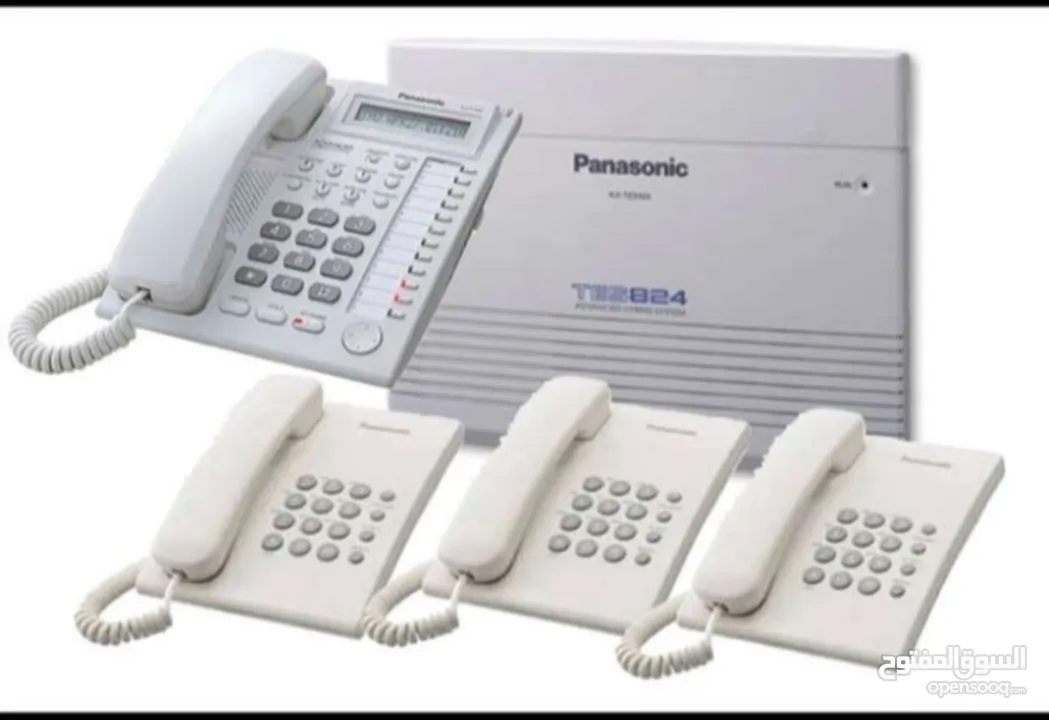 مقسم panasonic kx-tes824 شامل الاجهزة والتركيب