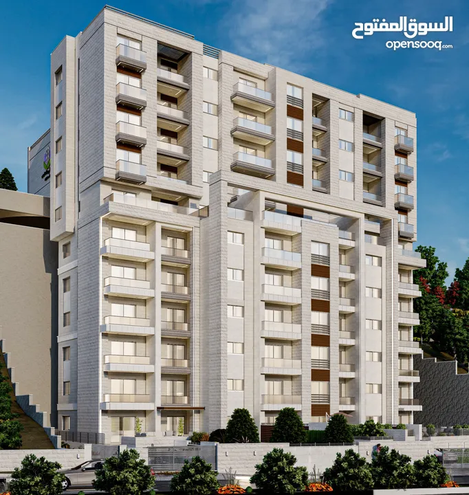 شقة 124مترفي عين مصباح مقابل جامعة القدس المفتوحة مكونة من غرفتين نوم وحمامين وصالون ومطبخ وبلكونتين