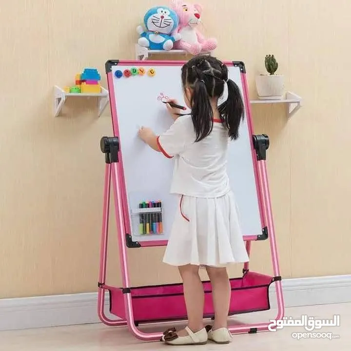 لوح تعلم المزدوج وجيهن.. مع اقلام وطباشير ومساحات هديه