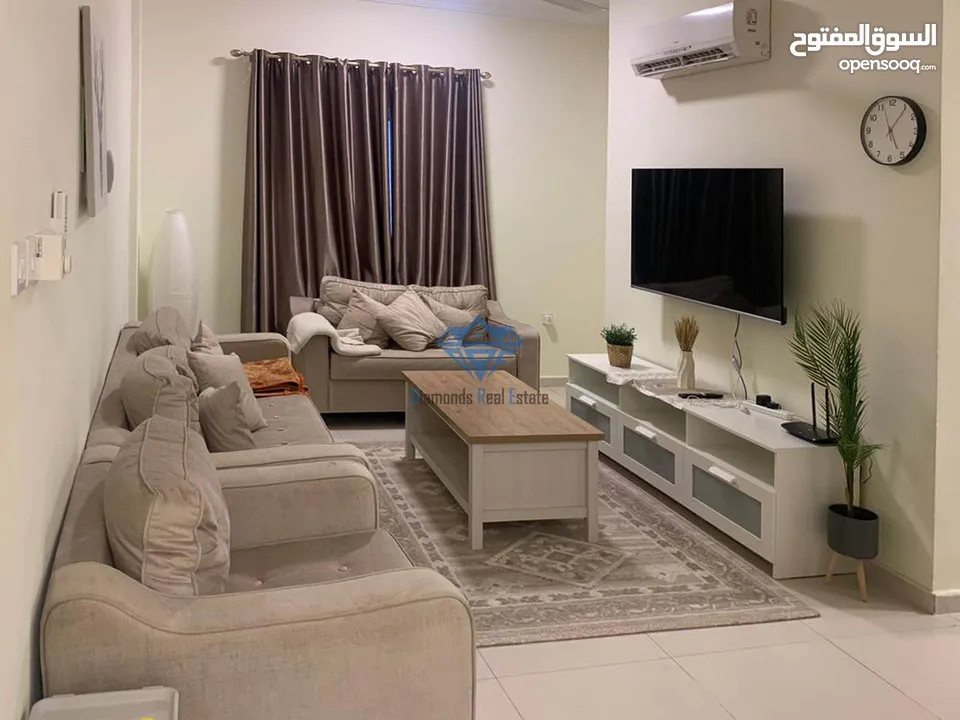 #REF1088    Beautiful 1BHK Furnished Flat Available for Rent in Gubrah North (close to beach)