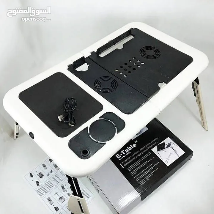 طاولة لابتوب مميزة مع تبريد مروحتين قابلة للتمدد