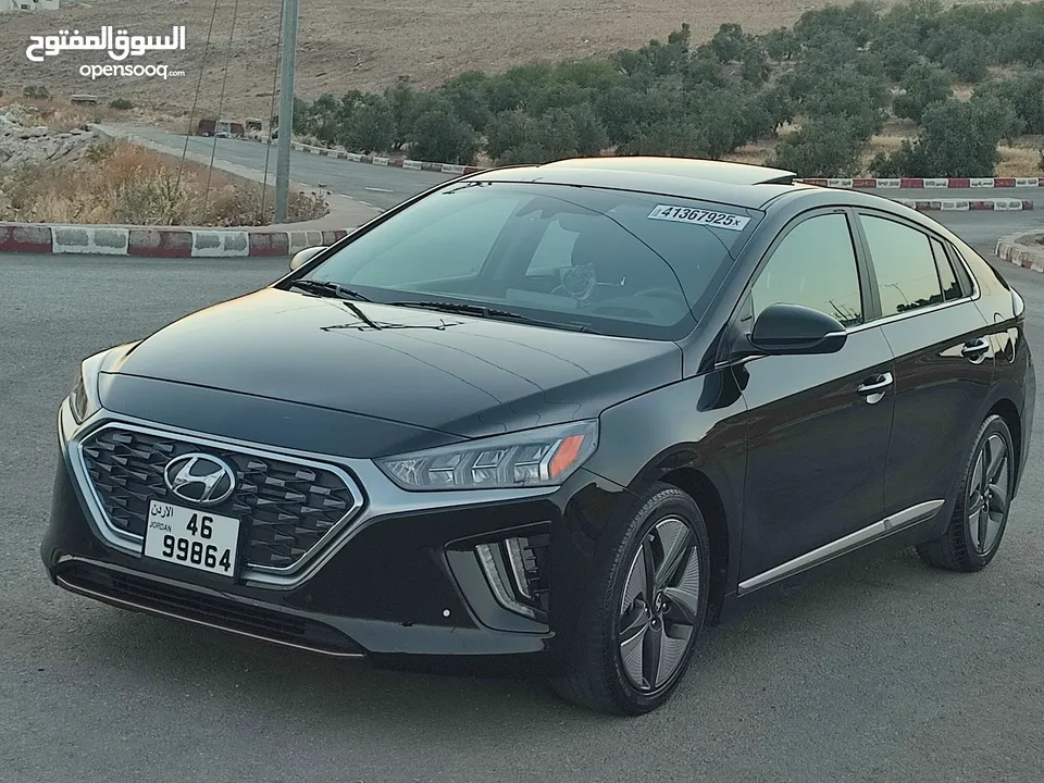 هيونداي ايونيك هايبرد موديل 2022 لون اسود ميتالك فل كامل ليمتد فحص كامل للبيع