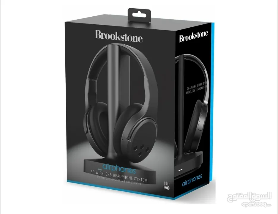 سماعات Brookstone ويرلسBrookstone 9AirPhones Wireless RF Over Ear Headphones