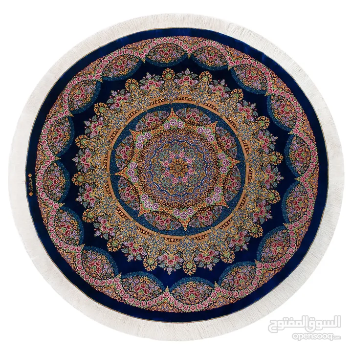 سجادة حرير ایرانیة يدويا - سجاد كلها من الحرير  Iran silk carpet , Persian handmade silk Rug