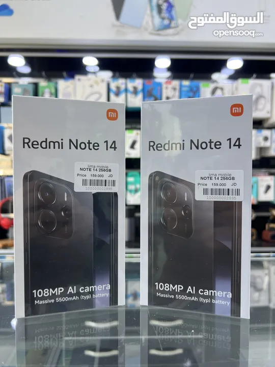 Redmi Note 14 (256 GB / 8 RAM) شاومي نوت 14 جديد كفالة الوكيل الرسمي  كمية محدودة BCI