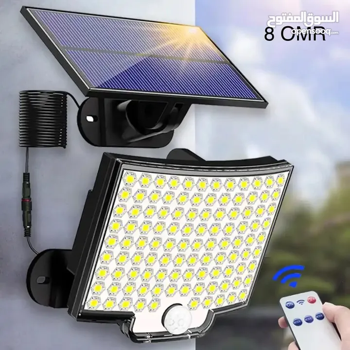 ألواح شمسية وإضاءة متنوعة ومنظم طاقة شمسية solar light and controller + solar panel