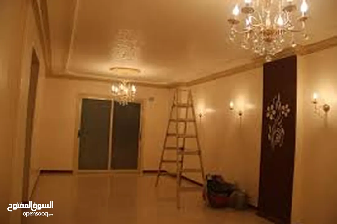 دهين منازل كافة اعمال الدهانات وازالة الرطوبة