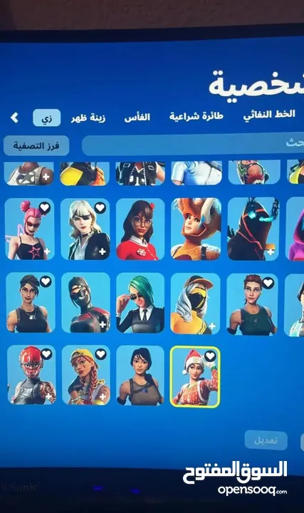 حساب فورت نايت نادر جداا يوجد اكسات فئ المؤرشفة ايضاً الحساب يربط بي سي وسوني