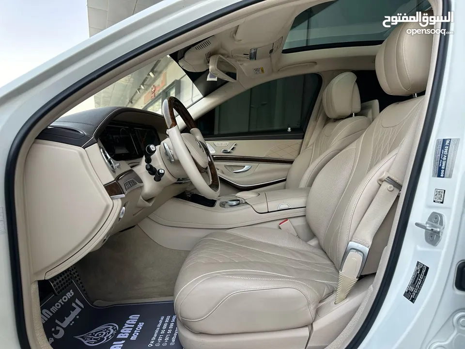 مرسيدس S500 ابيض داخل بيج 5 فصوص خليجي