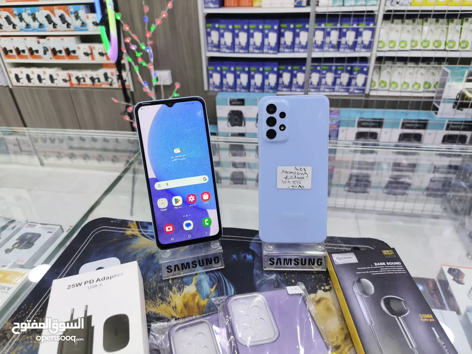 الازرق البارد متوفر SAMSUNG A23 رام 12 جيجا 128 بدون كرتونه معه بكج هدية متوفر توصيل