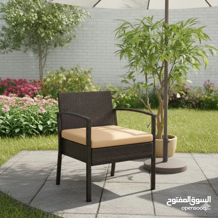 طقم جلسة خارجية أنيق ومريح استمتع بأوقات الراحة والاسترخاء في الحديقة أو       البلكونة مع هذا الطقم