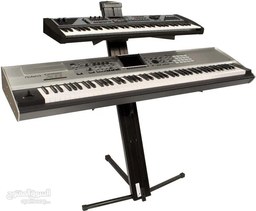 ستاند بيانو / اورج  ثنائي / دبل  Double Adjustable Metal Piano Stand  Keyboard Stand