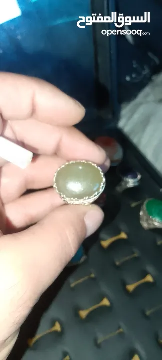 خواتم فضة مرصعة بأحجار كريمه اصليه