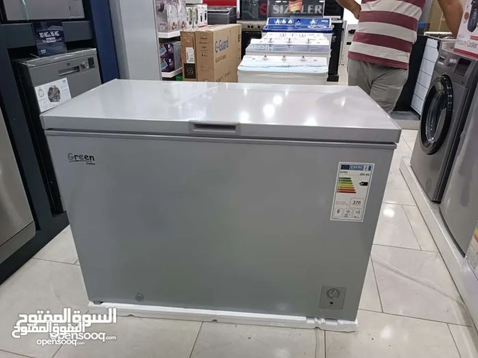 عرض نااار على فريزر بطح جرين هوم 200 لتر سلفر و 300 لتر سلفر وجميع الأحجام