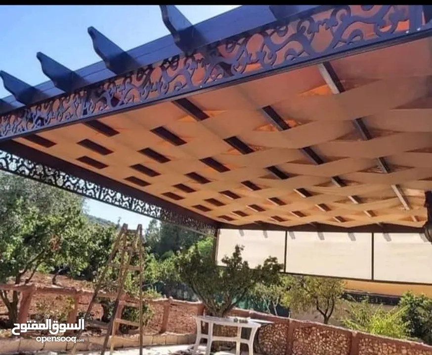 مظلات خارجية مضلات خارجية تفصيل اشرعة برقولات خارجية سواتر جانبية تجهيز شاليهات