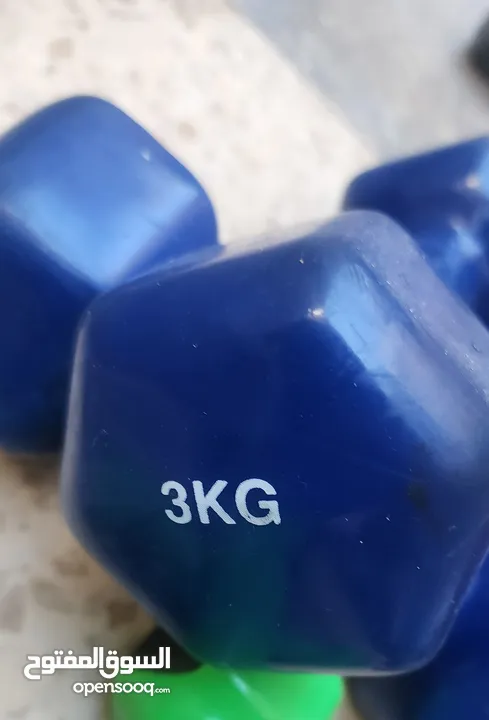 أثقال أوزان مختلفة + جهاز معدة