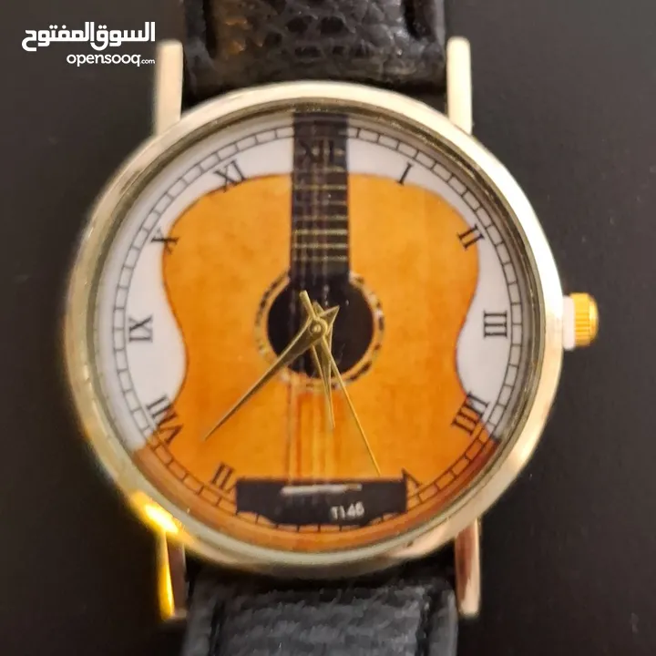ساعة كلاسيك جيتار Leather Strap Guitar Watch