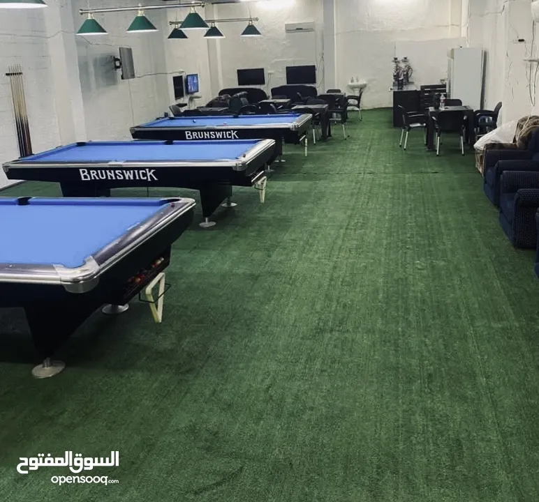 كافيه وصالة بلياردو كاملة للبيع