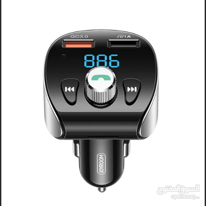جهاز FM Transmitter جوي روم للسيارة JOYROOM JR-CL02 – شاحن + بلوتوث + تشغيل موسيقى!