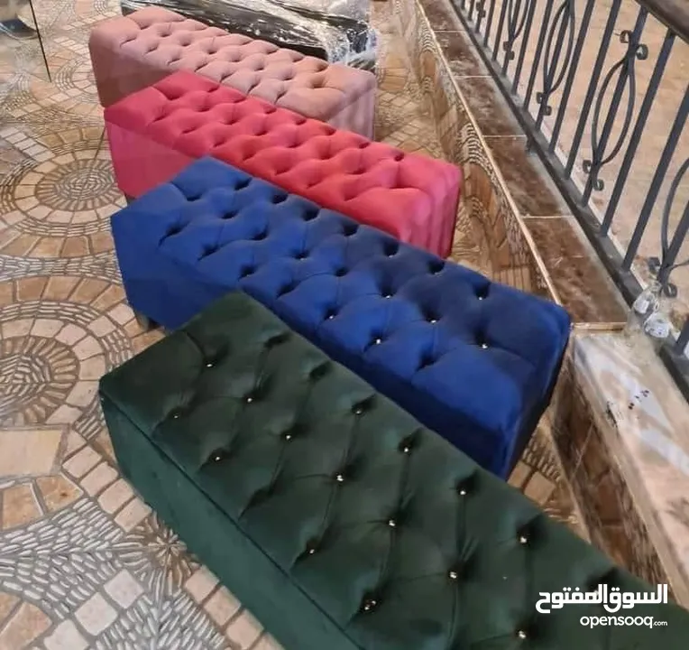 بفة صندوق تخزين بفتح وبتسكر خشب تايلاندي ثقيل فقط
