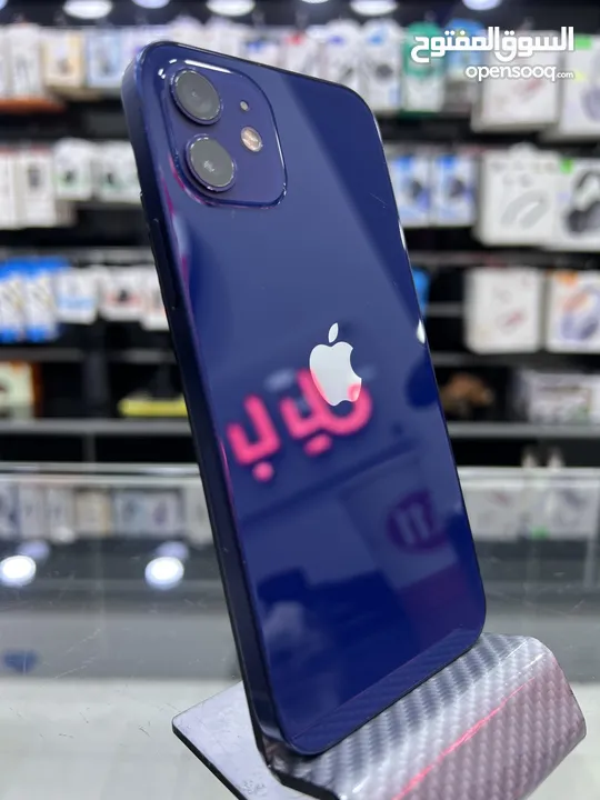 iPhone 12 (128) GB ايفون 12 مستعمل  بحالة جيدة جدا ( مغير شاشة كوبي ون )  بطارية اصلية 90٪؜ اصلية