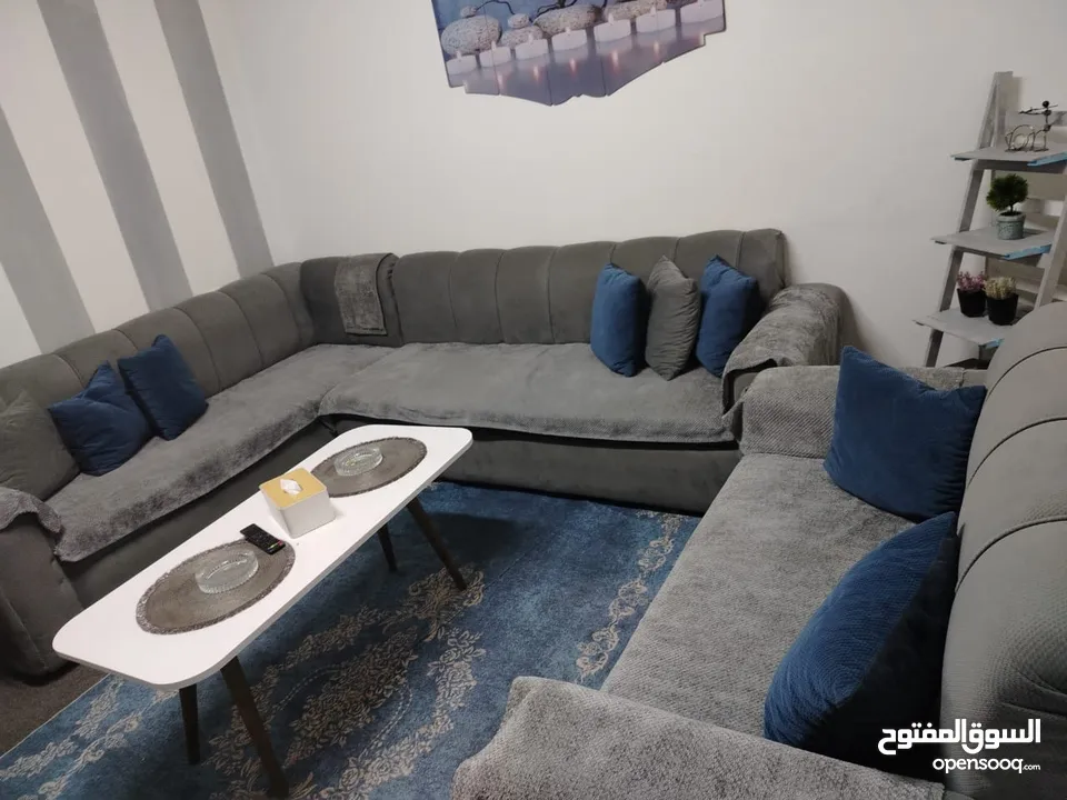 طقم كنب سكني من 8 مقاعد حرف L