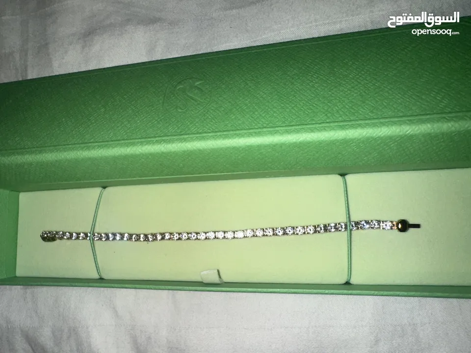 اسوارة تنس Swarovski Tennis روز جولد Rose gold Tennis Swarovski bracelet