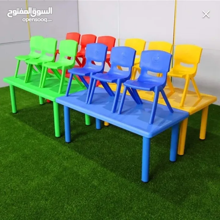 وصلنا حديثا كراسي وطاولات للاطفال  للحضانات والروضات والمدارس واماكن الالعاب