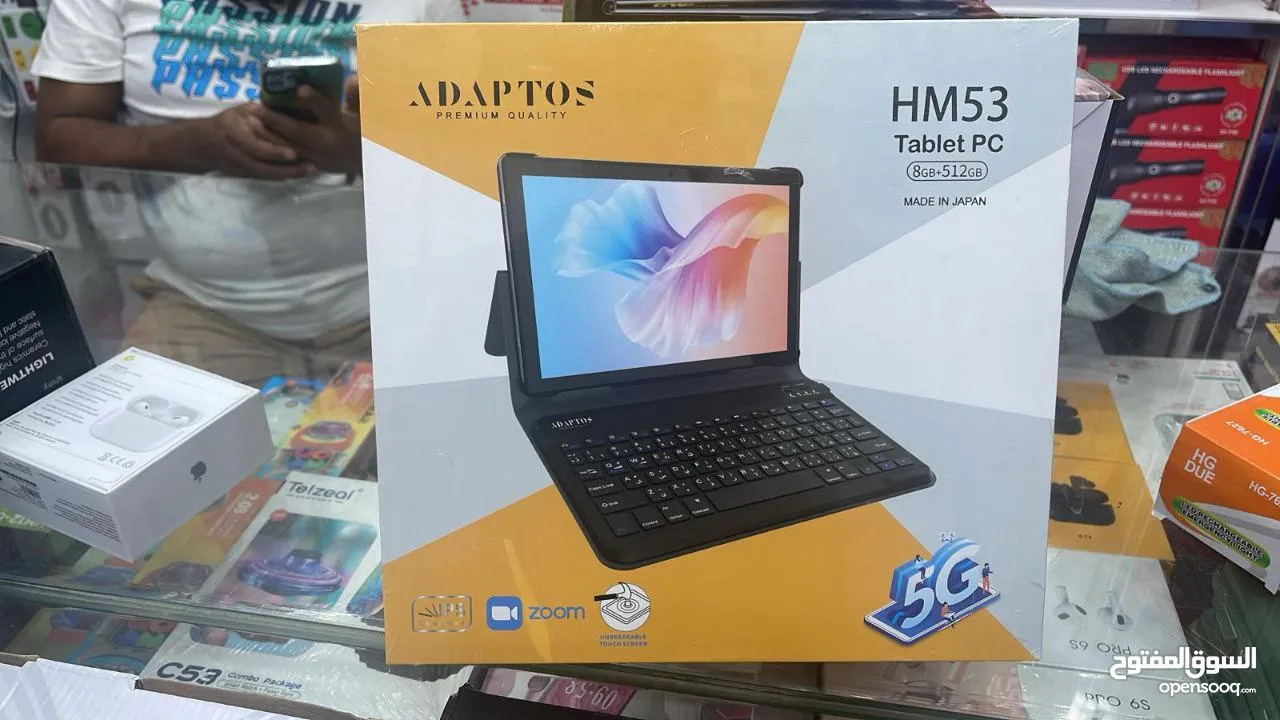 تابلت ADAPTOS HM53 Tablet 8GB Ram 512GB Rom IPS Display 8 Inch Zoom  ذاكرة وصول عشوائي RAM 8GB ذاكرة