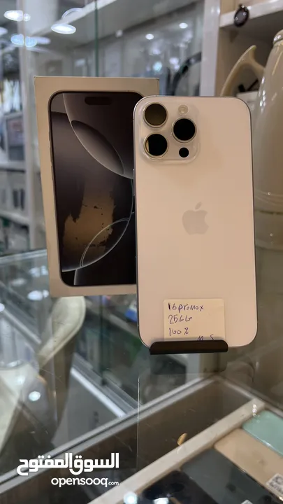 iPhone 16 Promax 256GB / Middle East / Battery : 100% / Box charge / Apple Warranty : 9/12/2025