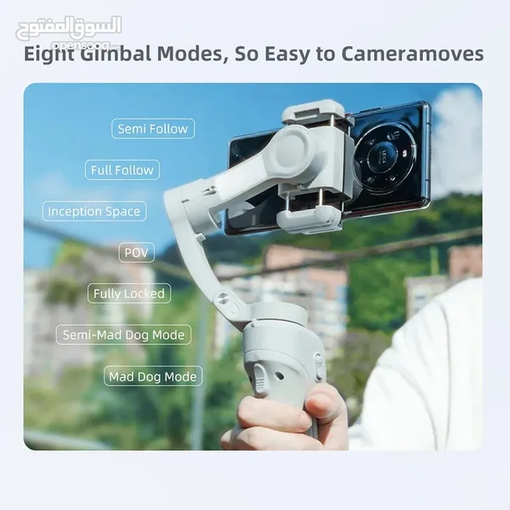 المثبت الذكي المضاد للاهتزاز (حامل بانورامي) TOKQI M01 Smart 3-Axis Professional Shooting Gimbal