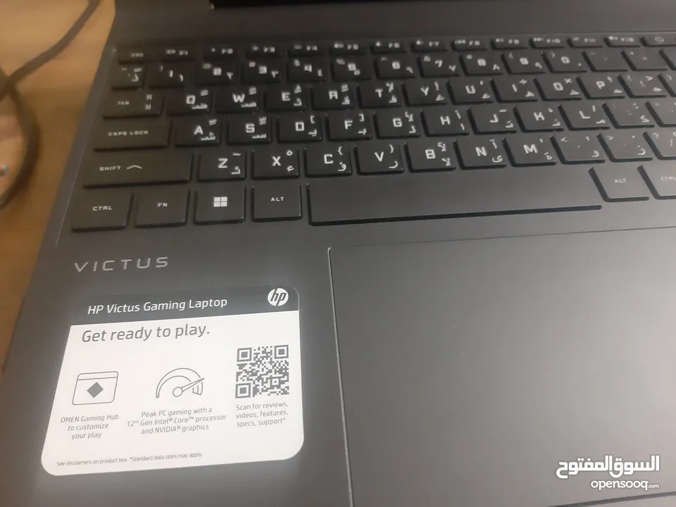 لابتوب HP Victus 15 Gaming اتش بي فيكتوس جيمنج نظيف جدا للبيع مناسب لبرامج الهندسة والتصميم والألعاب