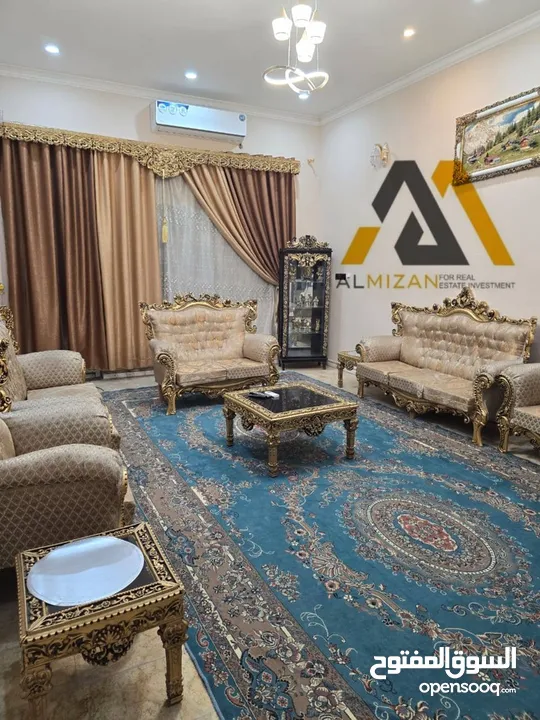 شقة مؤثثة للايجار  حي صنعاء طابق ارضي مؤثثة بالكامل