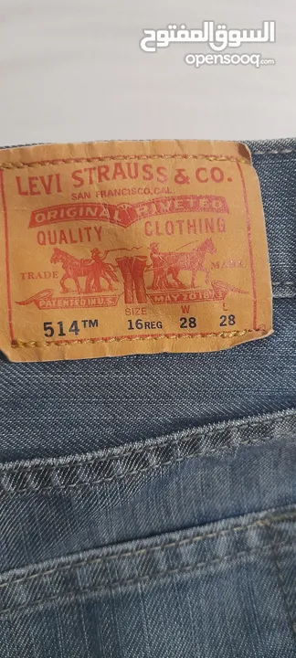 بنطلون جينز Levi's 514 slim straight اصلي مقاس W28 L28 -شبه جديد