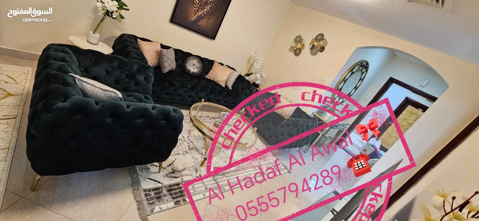 2 BHK - fully Furniture - free Wi-Fi شقة غرفتين وصاله  أول ساكن {جديدة} مفروشة بالكامل إنترنت مجاني