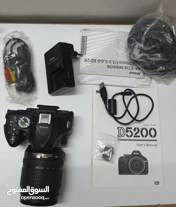 Heavy Duty Nikon D5200 DSLR barely used will all equipment for 200 only