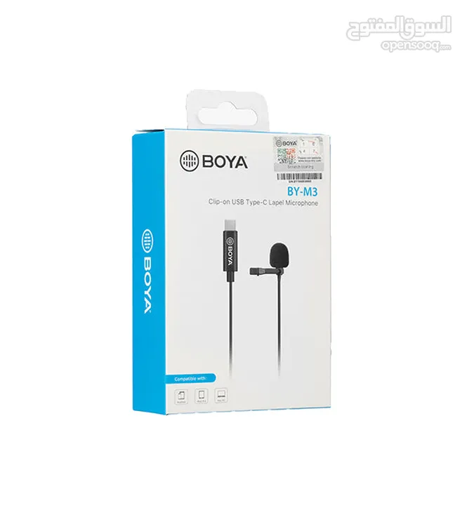 BOYA ORIGINAL BY-M2 MICROPHONE TYPE C مايكروفون بويا أصلي مكفول