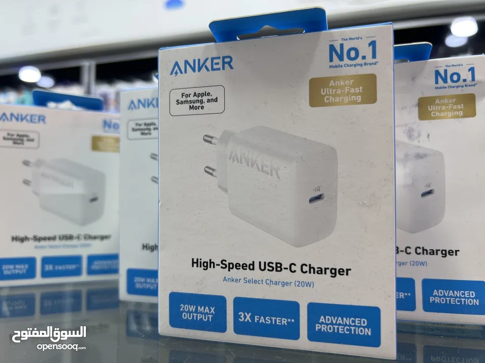 Anker Home charger 20w عظمة شحن انكر   الاصلية 20 واط  توصيل مجاني داخل عمان ( لمناطق محدودة )