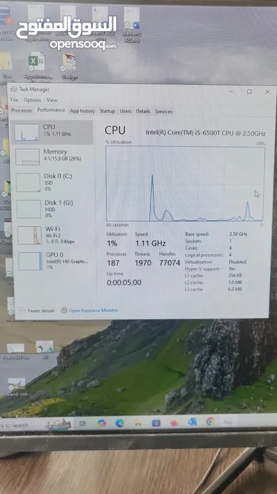 جهاز كمبيوتر كامل i5 مع شاشة وطابعة All in one & PC Mini